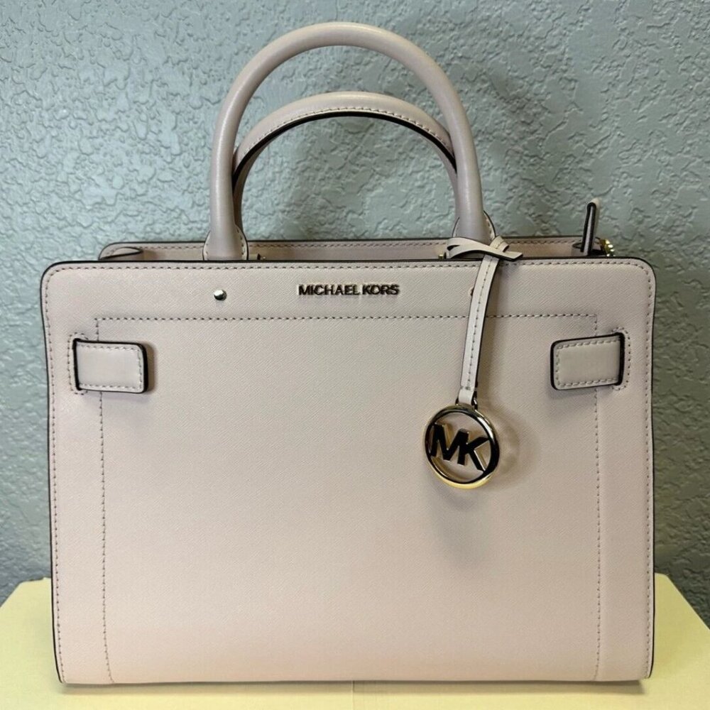 Michael Kors Women Handbag Rayne Medium Satchel Leather - Color Powder Blush